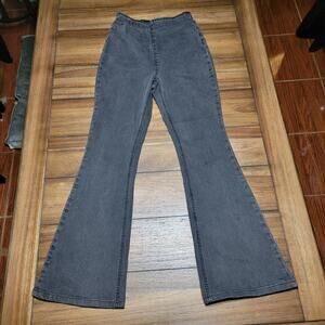 Knox Rose Black Denim Curvy Flare Jeans - Size Small